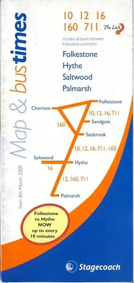 Stagecoach East Kent Bus Timetable (N090308) 10 12 16 Folkestone Hythe Mar 2009 • £2.99