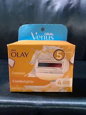 Gillette Venus With Olay Coconut  Comfortglide Womens Razor Blade Refills 4 Ct • $16.88