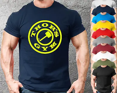 Thor's Gym T-Shirt Mens Gym Clothing | Workout Training Vest Bodybuilding GYM-T • £8.99