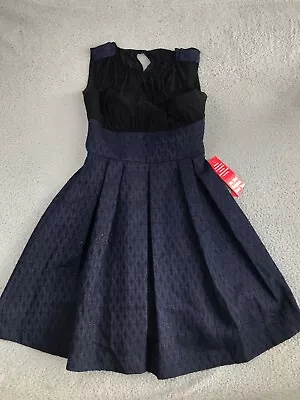 W118 By Walter Baker Dress Women's Small Blue Sleeveless A Line Sookie Dress NWT • $25.38