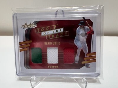 $30 • Buy 2021 Panini Absolute DAVID ORTIZ Tools Of The Trade Triple Relic 3 Colors HOF