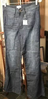 I Love H81 Jeans Sz 30 Blue Denim Bell Bottom Wide Leg  NWT • $28