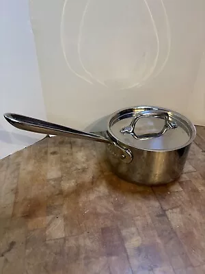 All Clad 1.5 Qt Sauce Pan 6  Diameter X 3.5” Tall Stainless Steel Pot With Lid • $69