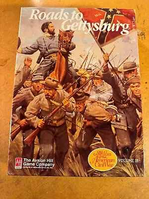 Roads To Gettysburg COMPLETE & Mostly UNPUNCHED Avalon Hill Board Wargame • £100