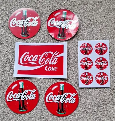 Coca- Cola Vinyl Graphics Stickers Ideal For Fridge Of Individual Styling X 11 • £4.99
