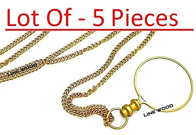 Lot Of 5 Pcs Magnifying Glass With Necklace Chain Monocle For Library Reading 2  • $56.25