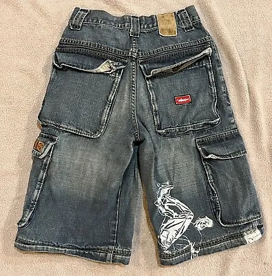Vintage JNCO Zip Off Jean Shorts Skater Grunge Boys 10 Juniors XS • $117.86
