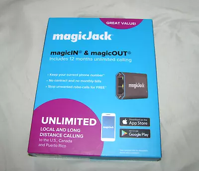 MagicJack - HOME VoIP Telephone Adapter With 12 Months Of Service • $37.99