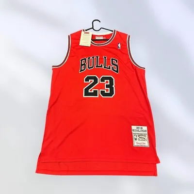 Michael Jordan #23 Chicago Bulls NBA Finals Hardwood Classics Basketball Jersey  • $150