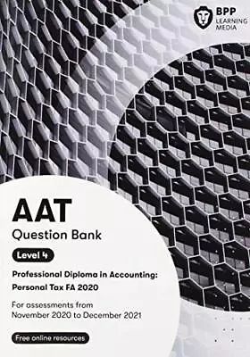 AAT Personal Tax FA2020: Question Bank By BPP Learning Media Book The Cheap Fast • £7.38