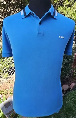 Hugo Boss Blue Paddy Polo Slim Fit Shirt Size : XXL • $29.99