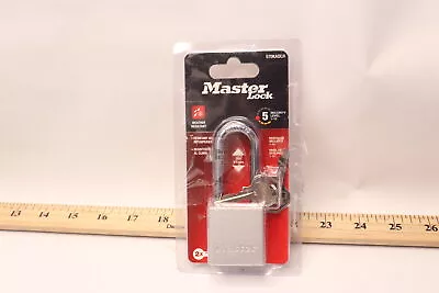 Master Lock  Padlock W/ 2  Shackle Solid Aluminum 1-1/2  570KADLH • $12.90