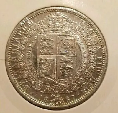 £35 • Buy 1887 Half Crown Queen Victoria