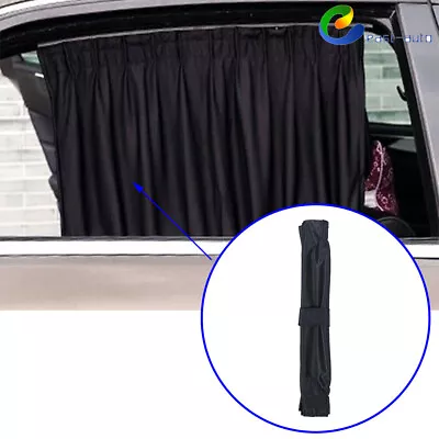 2Pcs Car Window Curtain Sunshade Universal Baby Van SUV UV Kit Black • $14.28