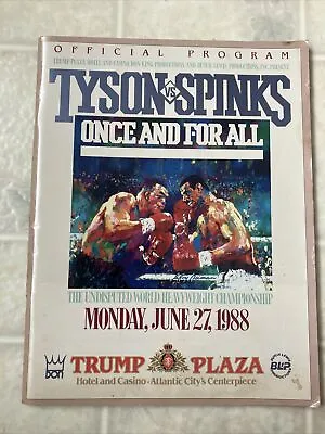 Mike Tyson Vs Spinks Official Program Once And For All June 27 1988 Trump Plaza • $60