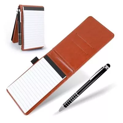 Small Leather Notepad Holder With Pen Pocket Notebook Holder Mini Notepad  • $8.39