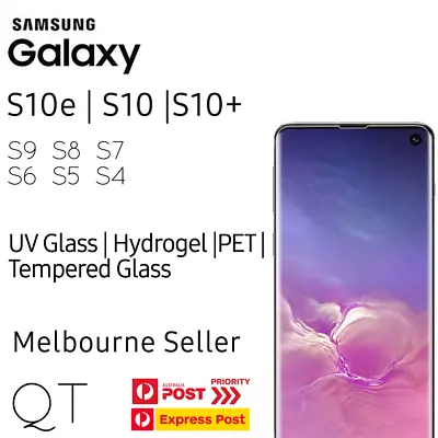 $2.99 • Buy GENUINE Tempered Glass Screen Protector/Film For Galaxy S10 S9 S9+ S8 S8+ S7 S6