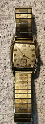 Vintage Mens Elgin Watch USED NOT WORKING PARTS/REPAIR Military Grade 554 10k • $13.50