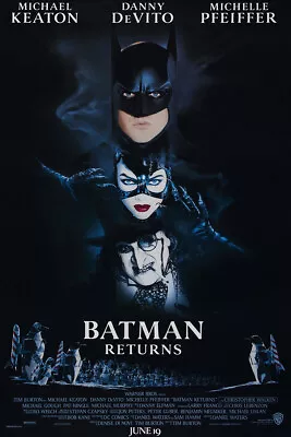 UNFRAMED Batman Returns Movie Poster Prints Canvas Print Decor • $16.99