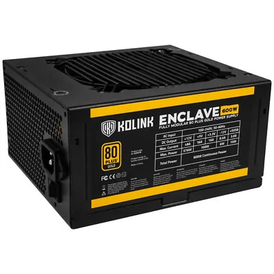£76.39 • Buy Kolink Enclave 600W PSU 80 Plus Gold Modular Power Supply