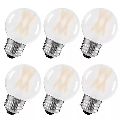 6 Pack G16.5 Frosted LED Bulbs E26 LED Bulb 60 Watt Equivalent 6W Dimmable ... • $37.31