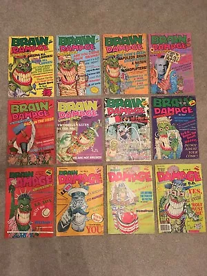 Brain Damage Comics Vol 1 Issues 1-12   (1 2 3 4 5 6 7 8 9 10 11 12) Like VIZ • £60