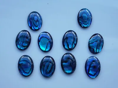 Abalone Shell Oval Cabochon 14x10mm Blue. • £1.70