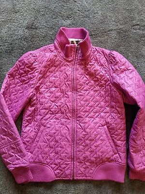 🛍️ KATHARINE HAMNETT Vintage Quilted Pink Jacket Coat Size M • £45