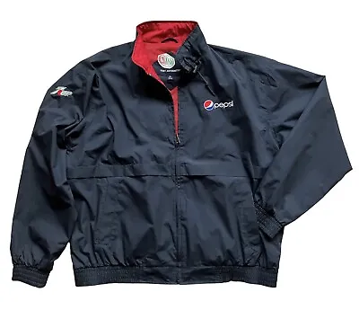 Pepsi Cola Zip Up Blue Jacket Mens Size XL 7up Mountain Dew Delivery Uniform • $32.97