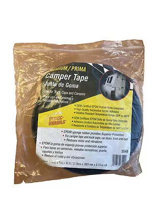 Magic Mounts Premium Camper Tape Truck Cap EPDM Rubber 1 1/4  X 3/16  X 30ft New • $24.88