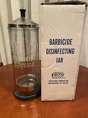 Vintage Style King Research Barbicide Disinfecting Glass Jar  • $19.99