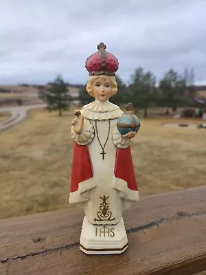 Vintage Infant Jesus Of Prague Statue Ceramic Figurine 8 1/2” • $29.99