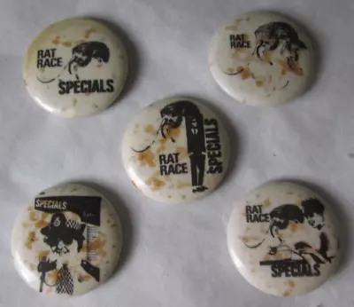 The Specials Rat Race Set 5 X Vintage 1980s Pin Button Badges Ska Punk New Wave • £9.99