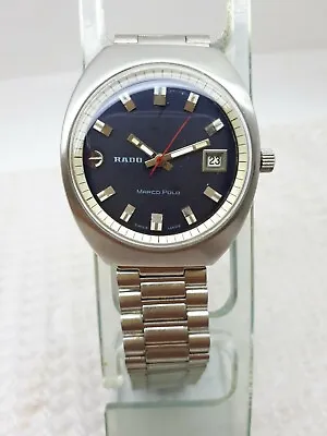 RADO MARCO POLO AUTOMATIC DATE WRIST WATCH SWISS MEN'S NICE DIAL 36mm FULL BAND • $245.65