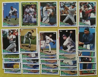 1994 Topps Cleveland Indians Lot (30 Cards) - Ramirez Belle Thome Lofton • $1