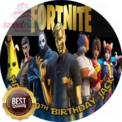 FORTNITE Cake Topper Personalised Edible | Icing Or Wafer Paper (CARD) • £7.99