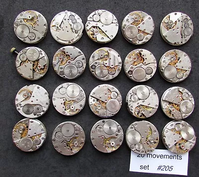 Lot 20 Mens Watch Movements LUCH POBEDA POLJOT RAKETA ZIM Steampunk Parts #205 • $36.40