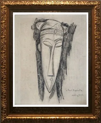 MODIGLIANI -ORIGINAL PAINTING/ DRAWING Signed-Gallery Labels-NOTHING EVEN CLOSE • $8250