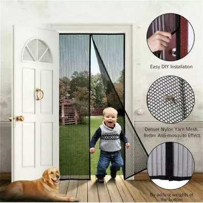 £9.38 • Buy Magic Curtain Door Mesh Magnetic Fastening Mosquito Fly Bug Insect Net Screen UK