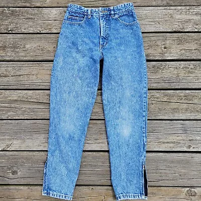 VTG 90's George Marciano GUESS Acid Wash Jeans Style 1015 Womens 29 Zip Ankle US • $25.99