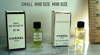 Chanel SMALL MINI SIZE: No 19- CRISTALLE EDT 4ML Box Collectible Your Choice • $43.95