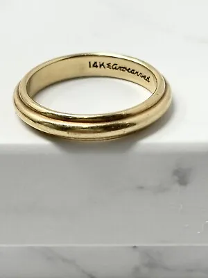 Mens Vintage Estate 14k Yellow Gold Artcarved Wedding Band Ring 6g Sz 9+ • $449