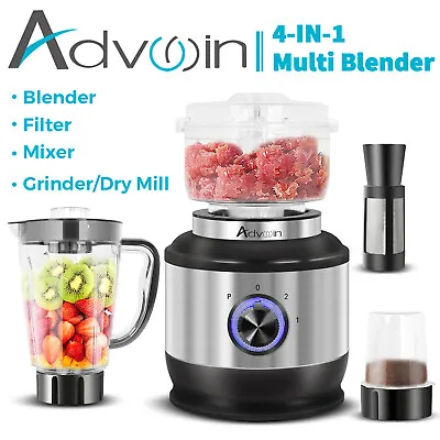 1000W Electric Meat Grinder 4 In 1 Food Process-Blender Mixer & Bean Grinder • $69.90