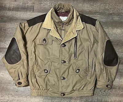 Vtg Mighty-Mac Flight Bomber Jacket A-2 MA-1 B10 Style Coat Military Beige Sz 40 • $80