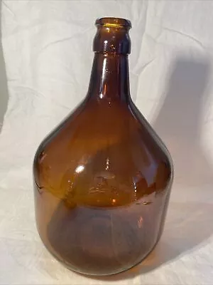 RARE Italian Demijohn Wine Bottle 5 Liter Amber • $45