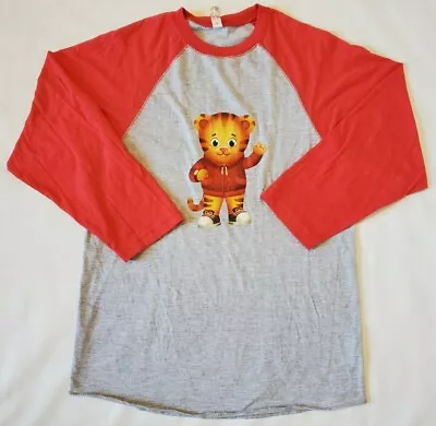 Daniel Tiger's Neighborhood Mom #2 Raglan Red & Gray Long Sleeve Shirt Small  • $19.99