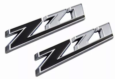 2pcs Z71 Emblem Decal Emblems Badge For GMC Chevy Sierra Suburban Black Chrome • $13.56