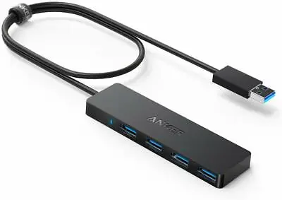 Anker 4-Port Ultra-Slim Data USB 3.0 Hub With 2ft Extended Cable For Mac Pro HDD • $14.99