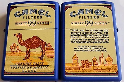 Zippo Camel PACK Ninety Nines 99 Royal Blue CZ  LIMITED EDITION 50 MADE Lighter! • £134.98