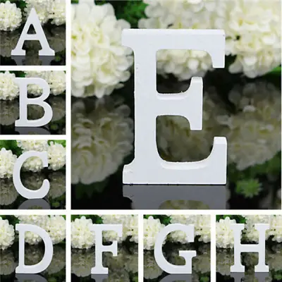 $5.20 • Buy White Wooden Alphabet A-Z Wedding Name Mr &Mrs Freestanding Letters